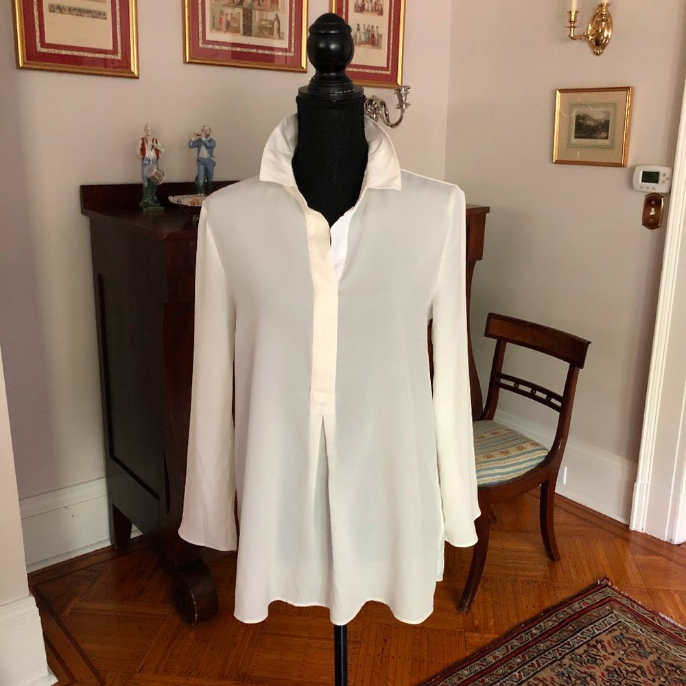 Ellen Tracy High Low Tunic Shirt Bell sleeves Ivor